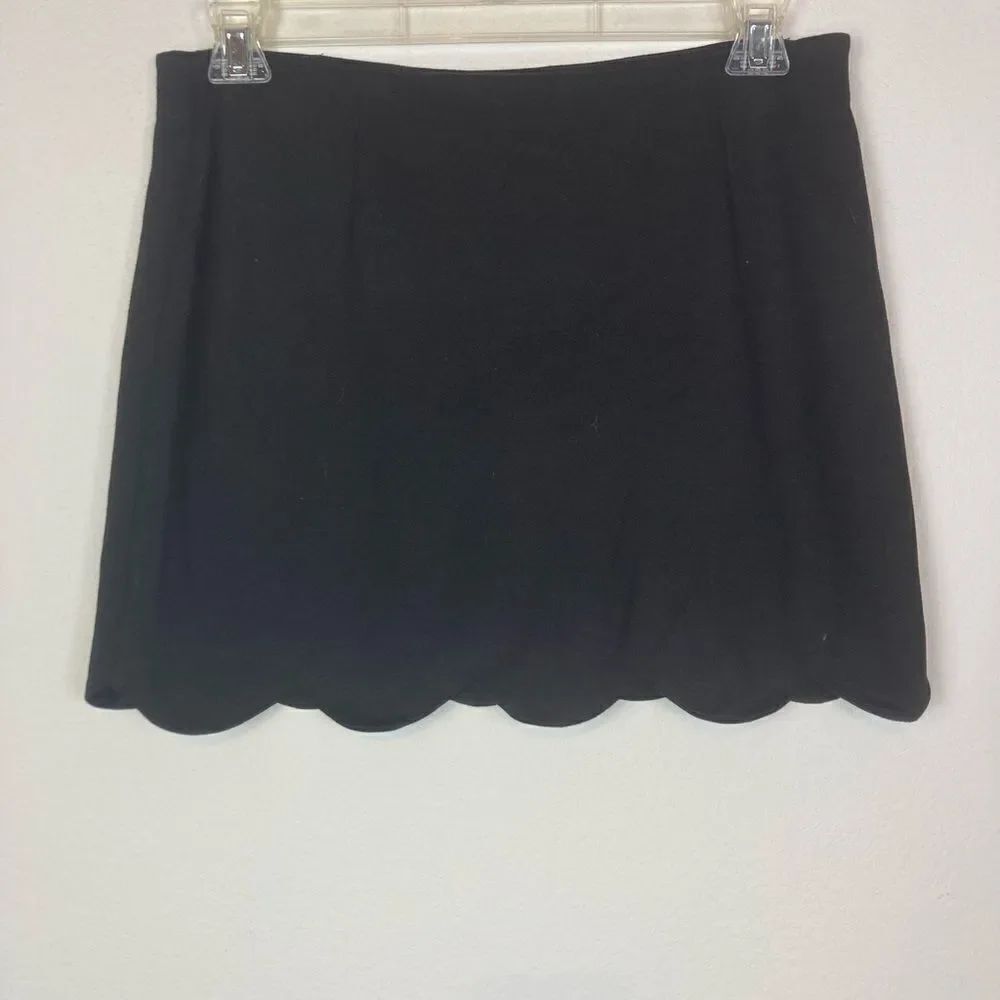 Topshop black mini scalloped bottom